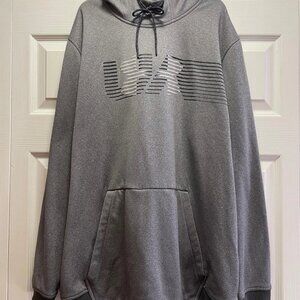 Under Armour Men's Fleece Spectrum Pullover Hoodie Grey XXL Loose